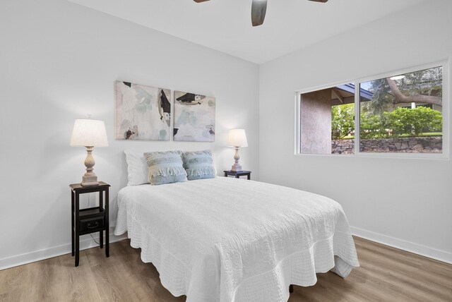 68-1685 Alana St, Waikoloa, HI 96738 - bedroom featuring wood finished floors and ceiling fan