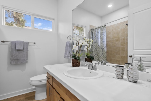 68-1685 Alana St, Waikoloa, HI 96738 - full bath featuring vanity, a shower with shower curtain, and wood finished floors
