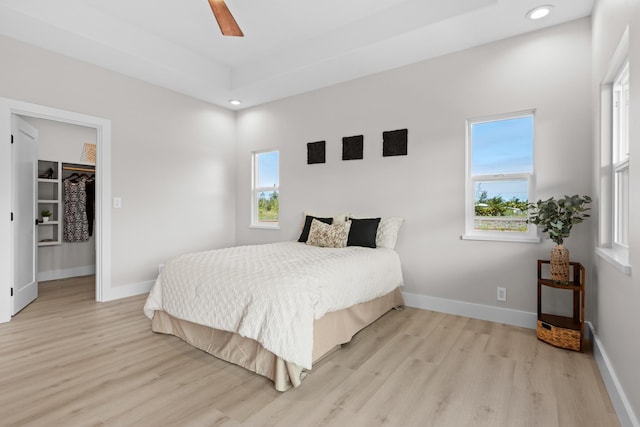 15-1628 Loke Rd, Keaau, HI 96749 - bedroom featuring light wood-type flooring, recessed lighting, and ceiling fan