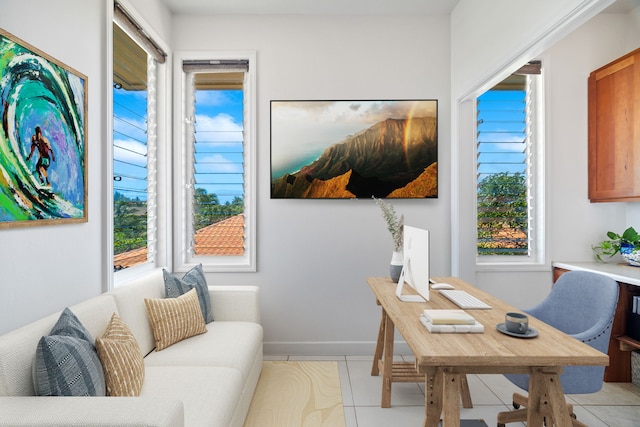 1690 Keleka Rd, Koloa, HI 96756 - office area featuring plenty of natural light and light tile patterned floors