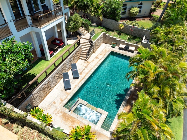 1690 Keleka Rd, Koloa, HI 96756 - view of swimming pool with a patio area and a pool with connected hot tub