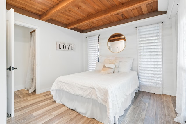 77-6452 Leilani St, Kailua-Kona, HI 96740 - bedroom with a wooden ceiling with exposed beams and wood finished floors