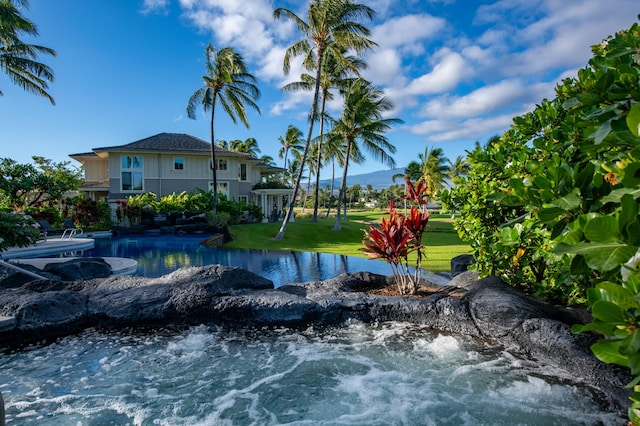 69-200 Pohakulana Pl Unit H22, Waikoloa, HI 96738 - view of pool featuring a yard