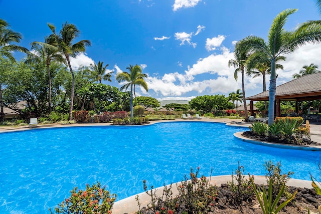 68-1118 N Kaniku Dr Unit 2404, Kamuela, HI 96743 - swimming pool with a gazebo