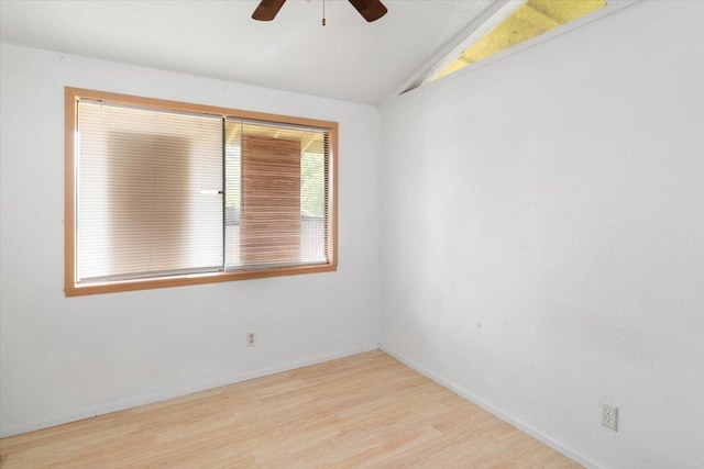 15-2775 Manalo St, Pahoa, HI 96778 - spare room with a ceiling fan, lofted ceiling, and wood finished floors