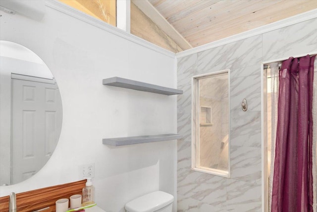 15-2775 Manalo St, Pahoa, HI 96778 - bathroom featuring marble finish floors and wood ceiling