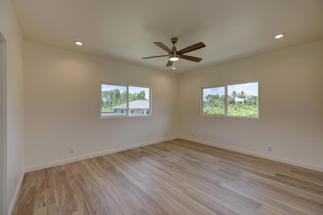 16-1653 34th Ave, Keaau, HI 96760 - unfurnished room featuring healthy amount of natural light, light wood-style flooring, a ceiling fan, and recessed lighting
