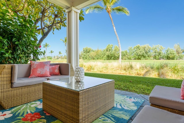 69-200 Pohakulana Pl Unit E2, Waikoloa, HI 96738 - view of patio with outdoor lounge area