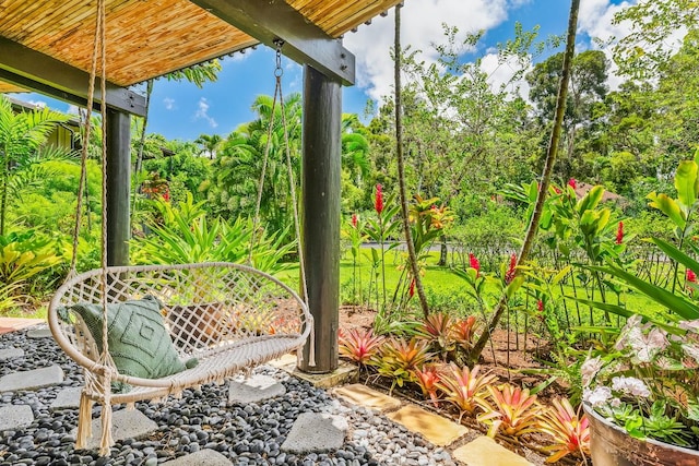 3920 Wyllie Rd Unit 10A, Princeville, HI 96722 - view of yard with view of wooded area
