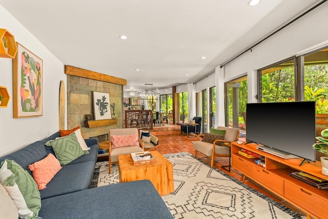 3920 Wyllie Rd Unit 10A, Princeville, HI 96722 - living room featuring recessed lighting