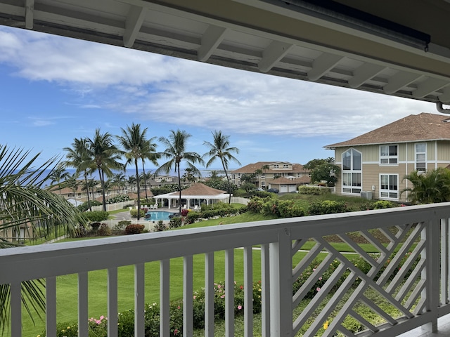 75-6060 Kuakini Hwy Unit E4, Kailua-Kona, HI 96740 - balcony featuring a residential view