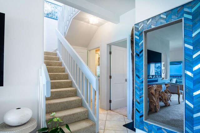 1565 Pee Rd Unit 122, Koloa, HI 96756 - staircase with tile patterned floors