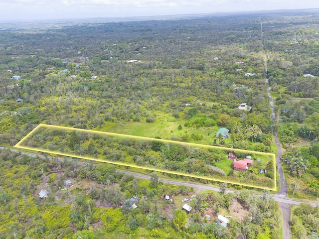 16-1331 Opeapea Rd, Mountain View, HI 96760 - aerial view of property's location with property boundaries highlighted and a heavily wooded area