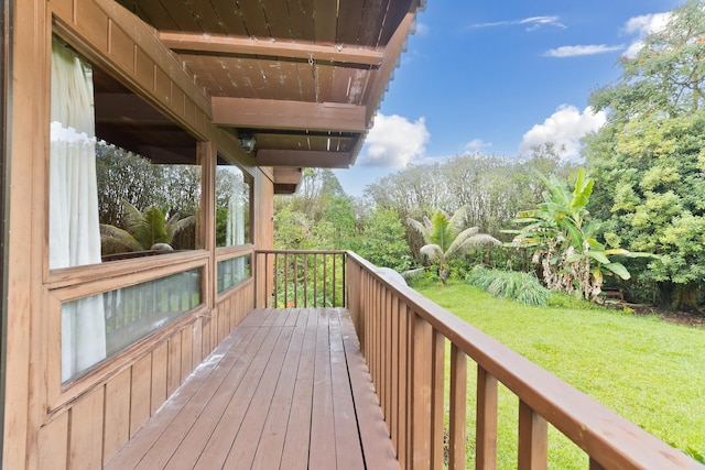 16-1331 Opeapea Rd, Mountain View, HI 96760 - wooden terrace featuring a lawn