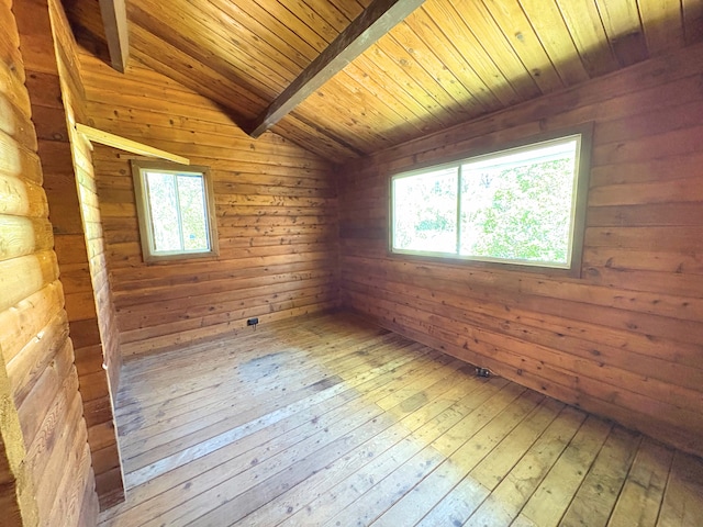 11-3927 8th St, Volcano, HI 96785 - spare room with wooden ceiling, hardwood / wood-style flooring, and wood walls