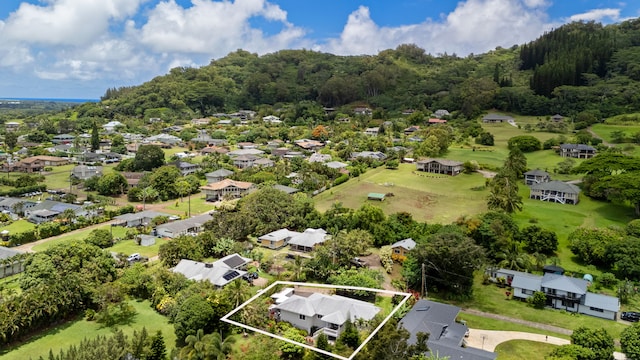 5970-A Heamoi Pl, Kapaa, HI 96746 - aerial perspective of suburban area featuring property parcel outlined