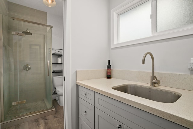 5970-A Heamoi Pl, Kapaa, HI 96746 - full bath with a shower stall, wood finished floors, and vanity