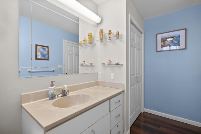 88-1557 Umi Ave, Captain Cook, HI 96704 - bathroom featuring wood finished floors and vanity