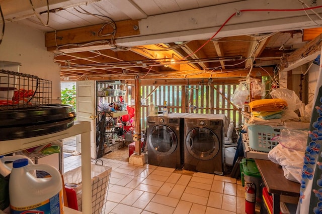 398 Ohai St, Hilo, HI 96720 - washroom featuring washer and dryer and tile patterned floors