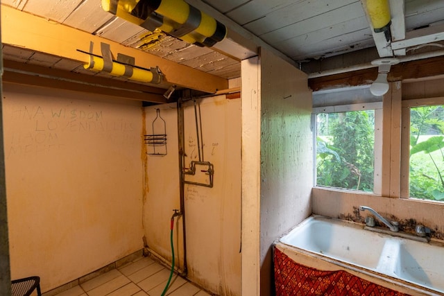 398 Ohai St, Hilo, HI 96720 - basement with light tile patterned flooring and a sink