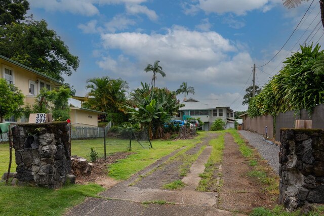398 Ohai St, Hilo, HI 96720 - view of yard with driveway