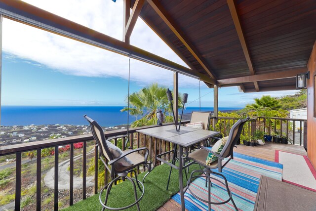88-1544 Pikake Ave, Captain Cook, HI 96704 - balcony with a water view