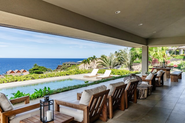 59-217 Lele Naia Dr, Kamuela, HI 96743 - view of patio / terrace with a water view