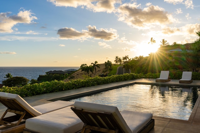 59-217 Lele Naia Dr, Kamuela, HI 96743 - outdoor pool featuring a patio and a water view