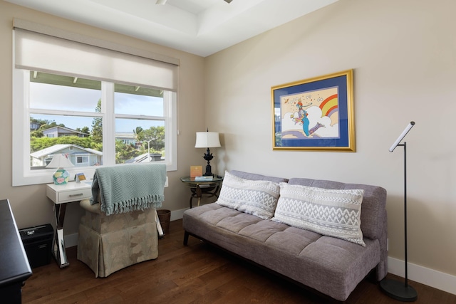 68-3609 Eleele St, Waikoloa, HI 96738 - sitting room with wood finished floors and baseboards