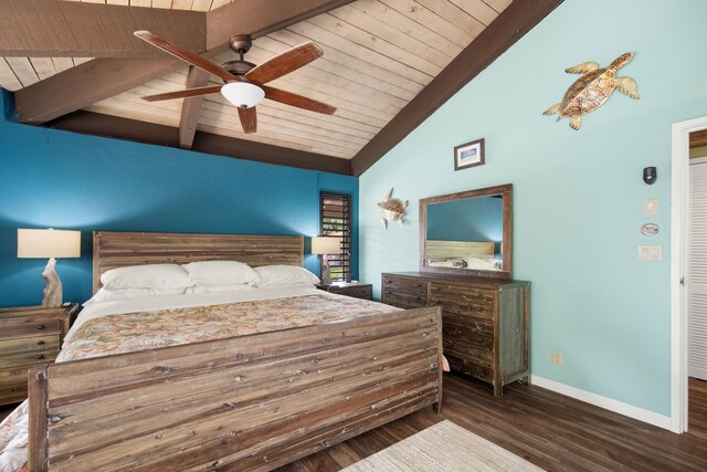 4701 Kawaihau Rd Unit B201, Kapaa, HI 96746 - bedroom with wooden ceiling, wood finished floors, and ceiling fan