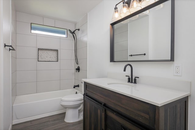 73-4338 Napoo Pl, Kailua-Kona, HI 96740 - bathroom featuring vanity,  shower combination, and wood finished floors