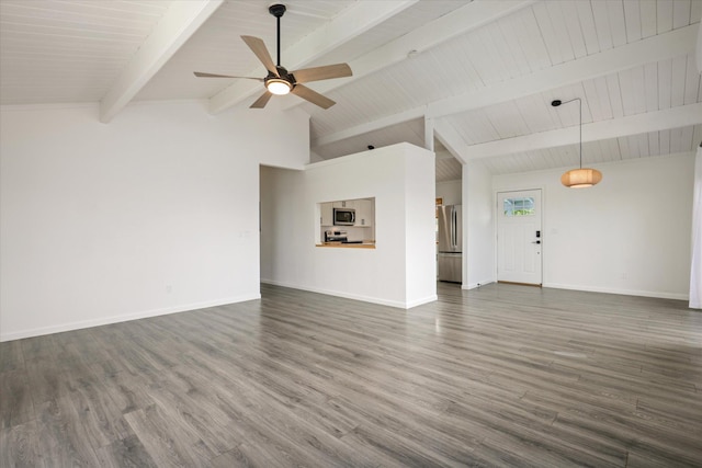 73-4338 Napoo Pl, Kailua-Kona, HI 96740 - unfurnished living room featuring ceiling fan and dark wood-style flooring