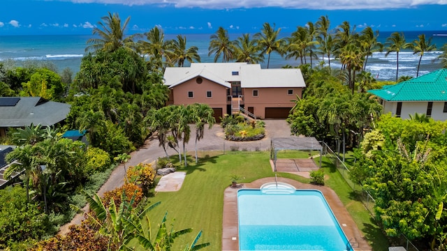 4491 Kikiaola Pl, Kekaha, HI 96752 - bird's eye view of a nearby body of water and a pool area