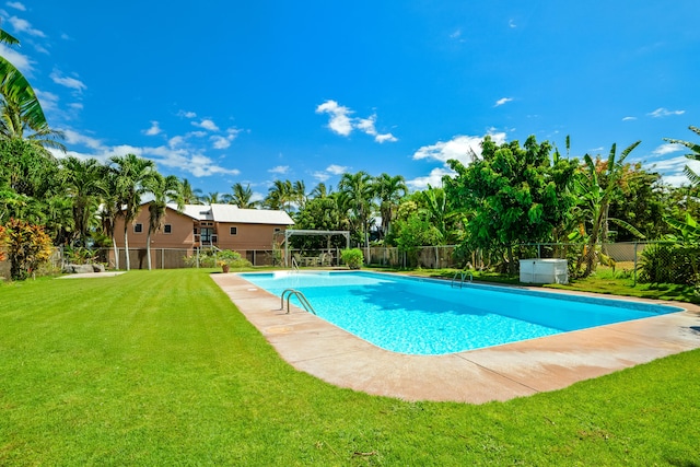 4491 Kikiaola Pl, Kekaha, HI 96752 - view of swimming pool featuring a fenced backyard