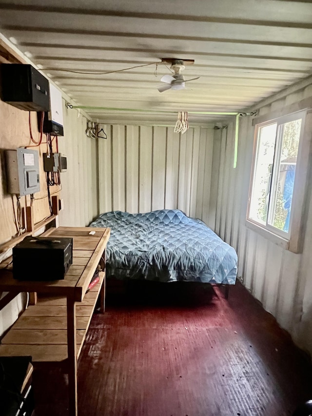 18-2040 Pomaikai St, Volcano, HI 96785 - bedroom with hardwood / wood-style floors and wood walls