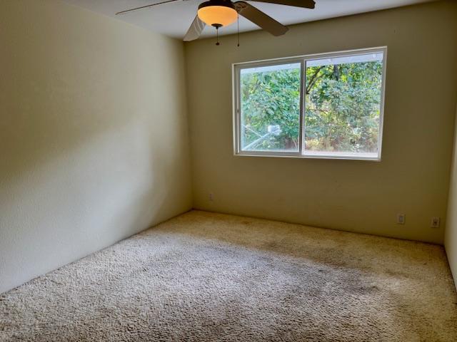 78-6694 Mamalahoa Hwy, Holualoa, HI 96740 - empty room with ceiling fan and carpet flooring