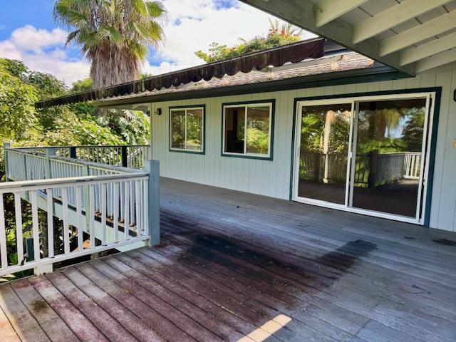 78-6694 Mamalahoa Hwy, Holualoa, HI 96740 - view of wooden deck