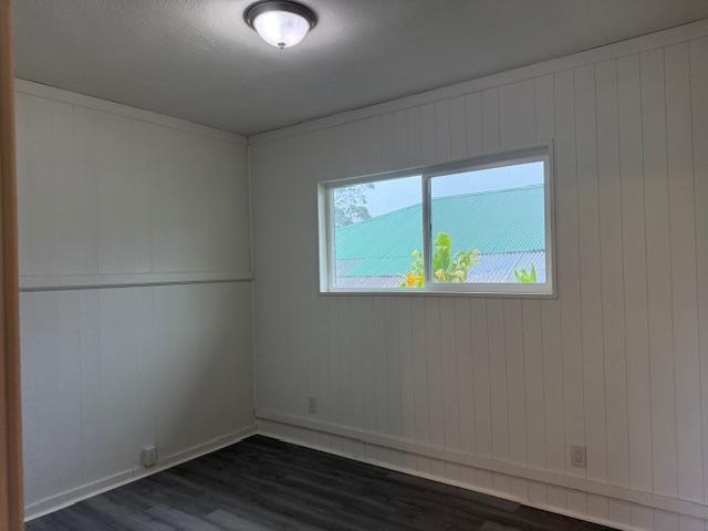 46-4180 Honokaa Waipio Rd, Honokaa, HI 96727 - spare room featuring dark wood-style floors and baseboards