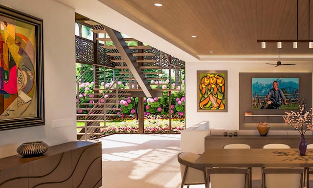 68-1006 Ke Kailani Dr, Kamuela, HI 96743 - wine area with wooden ceiling and recessed lighting