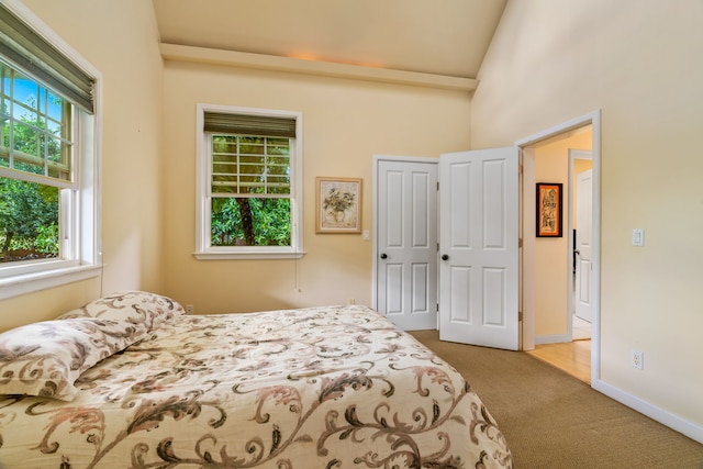 6201-B Kawaiihau Rd Unit B, Kapaa, HI 96746 - carpeted bedroom with multiple windows and vaulted ceiling