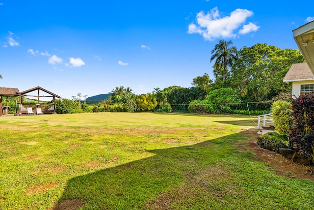 6201-B Kawaiihau Rd Unit B, Kapaa, HI 96746 - view of green lawn with a gazebo