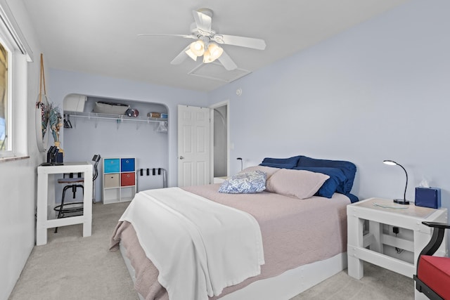 55-548 Hawi Rd, Hawi, HI 96719 - carpeted bedroom featuring ceiling fan and a closet