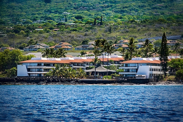 75-6082 Alii Dr Unit A207, Kailua-Kona, HI 96740 - water view with a forest and nearby suburban area