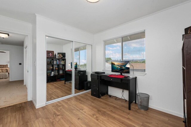 68-1760 Nawili Pl, Waikoloa, HI 96738 - office space featuring wood finished floors and ornamental molding