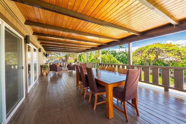 68-1785 Niu Haohao Pl, Waikoloa, HI 96738 - wooden deck featuring outdoor dining area