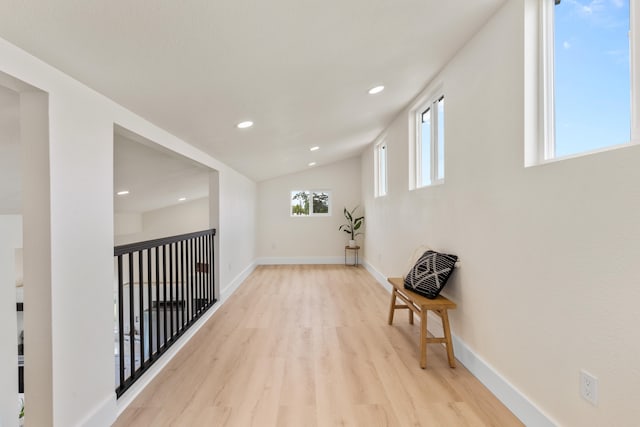 16-2078 Mauna Kea Dr, Pahoa, HI 96778 - hallway featuring light wood finished floors, recessed lighting, and lofted ceiling