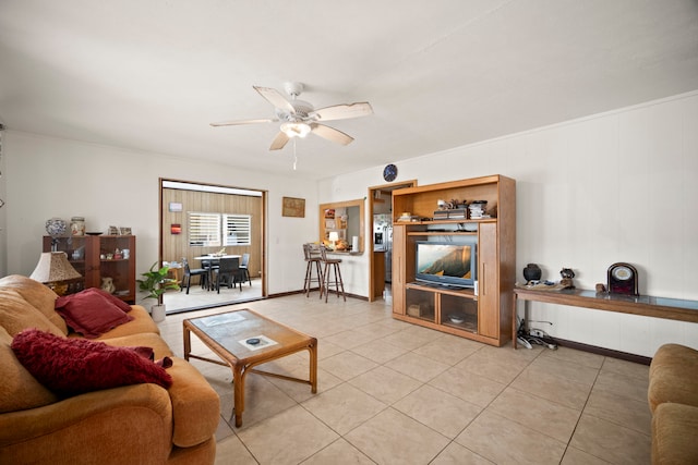 7786 Ulili Rd, Kekaha, HI 96752 - living room featuring ceiling fan and light tile patterned flooring