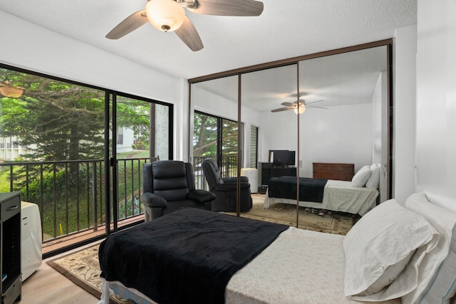 3-3400 Kuhio Hwy Unit B101, Lihue, HI 96766 - bedroom with light wood-style floors, a closet, and ceiling fan
