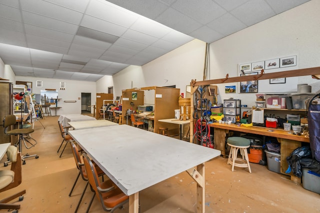 3-3400 Kuhio Hwy Unit B101, Lihue, HI 96766 - misc room with a workshop area, concrete floors, and a drop ceiling