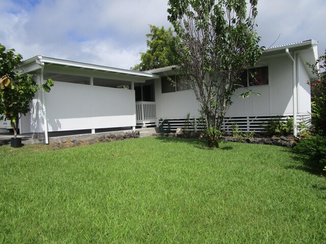 478 Hilinai St, Hilo, HI 96720 - back of property with a lawn